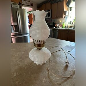 Milk glass lamp